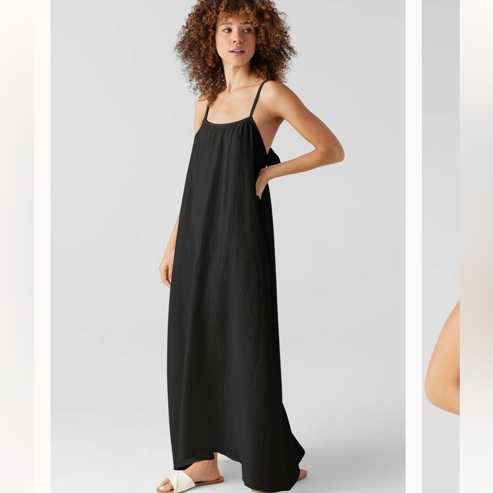 NWT! Gauzy black maxi dress Sol Angeles